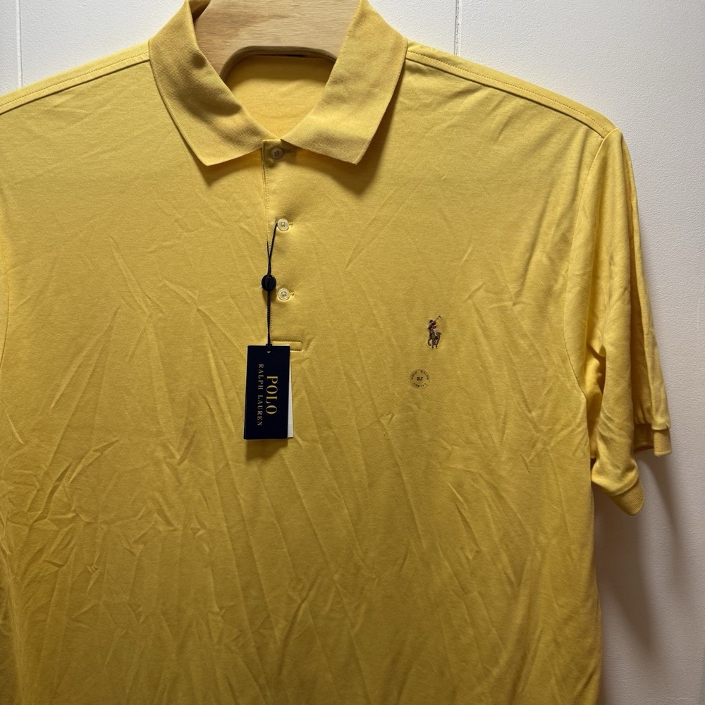Polo Ralph Lauren Polo Shirt Big‎ & Tall Mens Size 2XLT Yellow NEW WITH TAGS